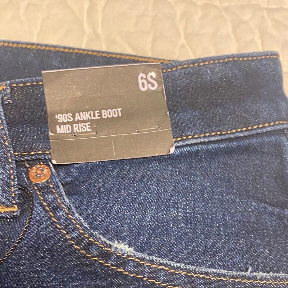 Express Dark Blue Flare Jeans View 2